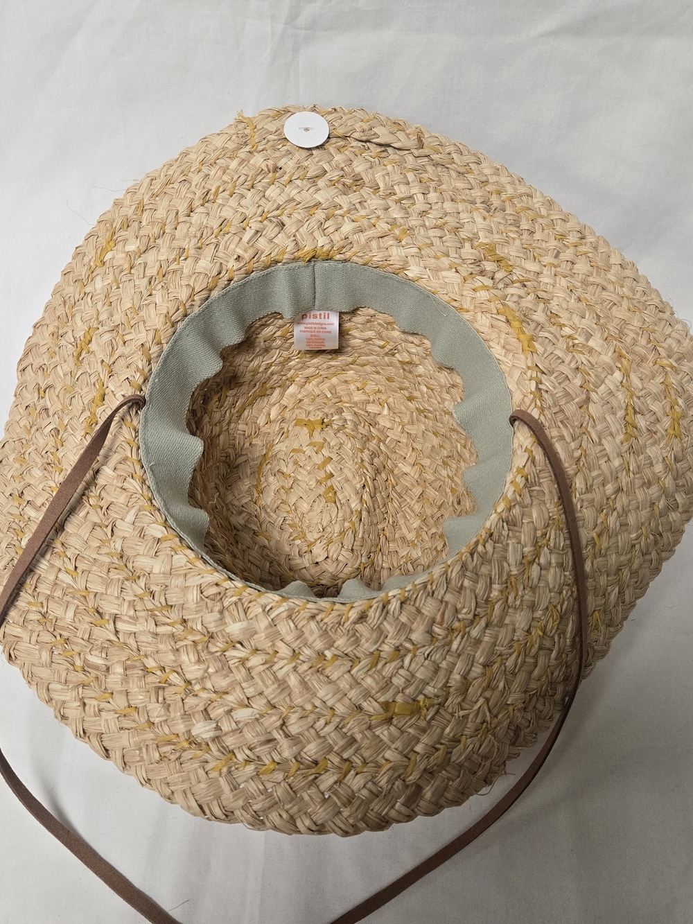 Pistil Natural Straw Hat with Faux Leather Band - Picture 4 of 5